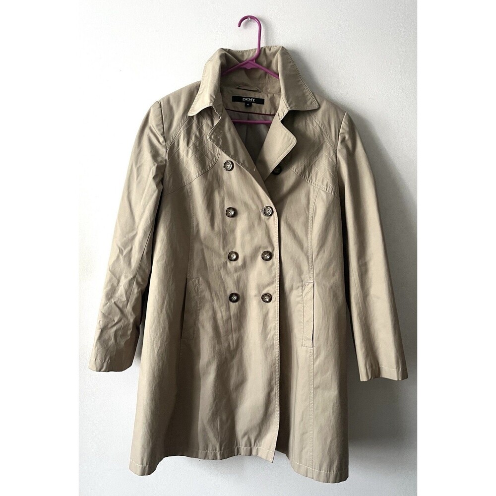 dkny trench coat women xl